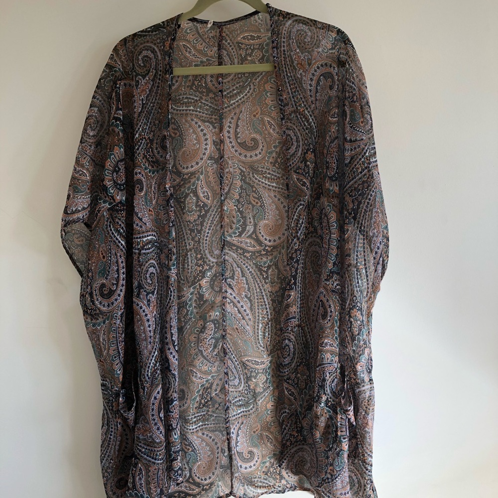 Sheer Paisley Kimono